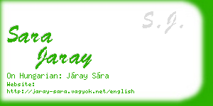sara jaray business card